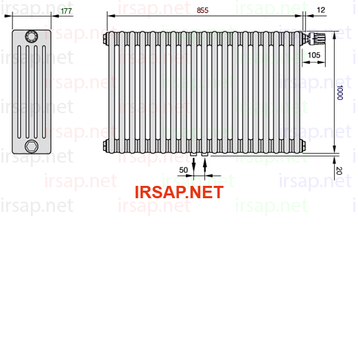 Радиатор IRSAP Tesi 51000/19 T52 CL 01